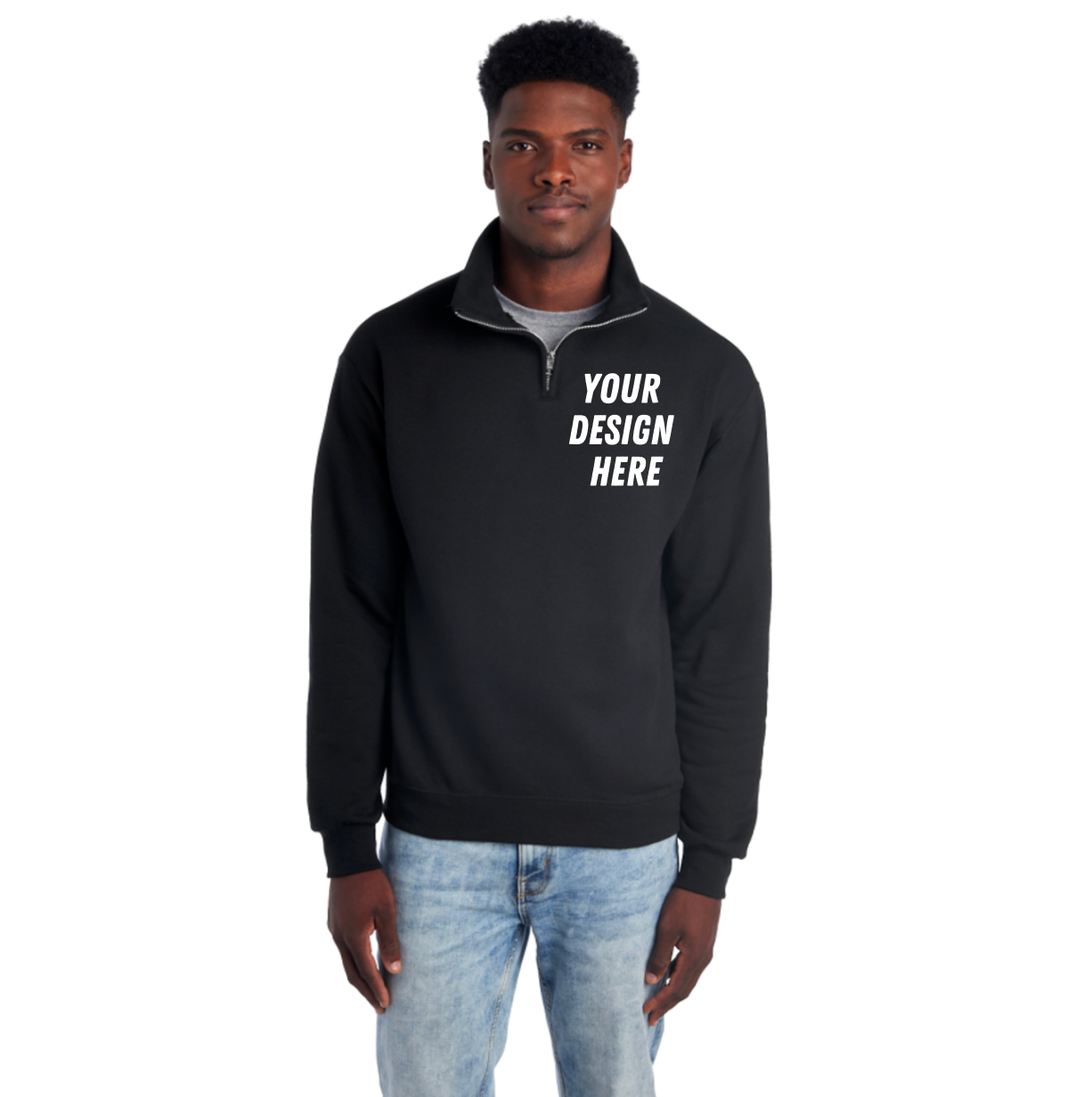 Nublend® Cadet Collar Quarter-Zip Sweatshirt - 995MR