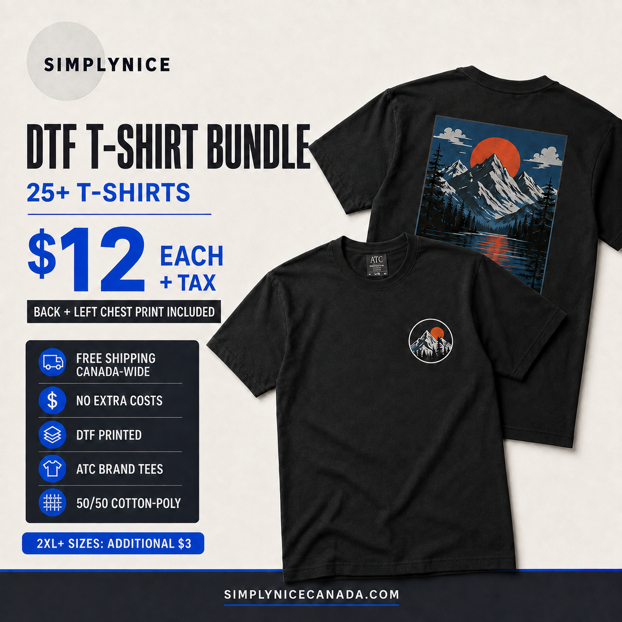DTF Print T-shirt Bundle – 12+ Tees