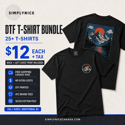 DTF Print T-shirt Bundle – 12+ Tees
