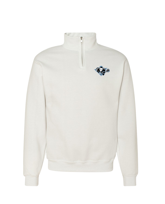 White Hitmen Logo 1/4 Zip (**10pc Minimum Order**)