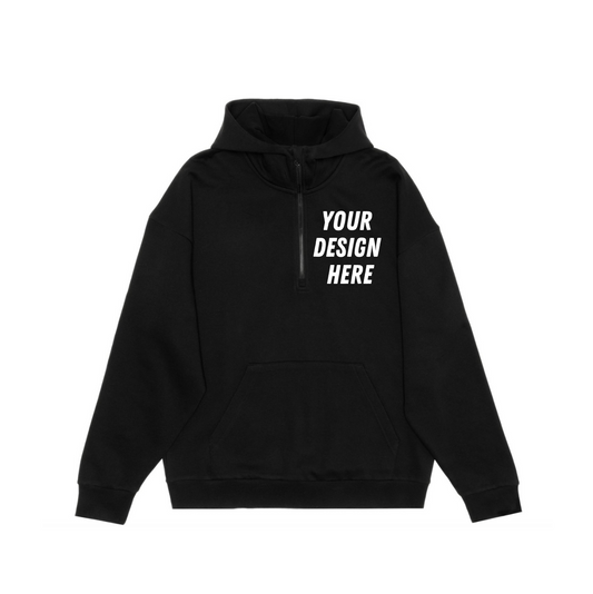 Unisex Drop Shoulder 1/2 Zip Hoodie - HERO-4220