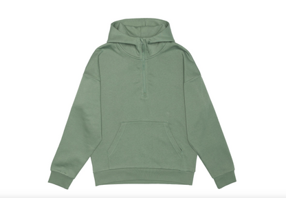 Unisex Drop Shoulder 1/2 Zip Hoodie - HERO-4220