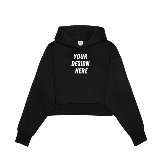 Cropped Drop Shoulder Pullover Hoodie - HERO-2120C