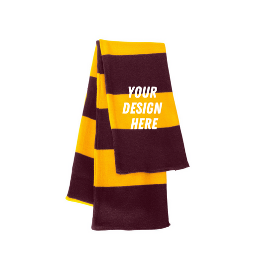 Rugby-Striped Knit Scarf - SP02